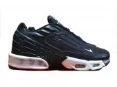 nike air max plus 3 leather trainers for hommes pas cher black white